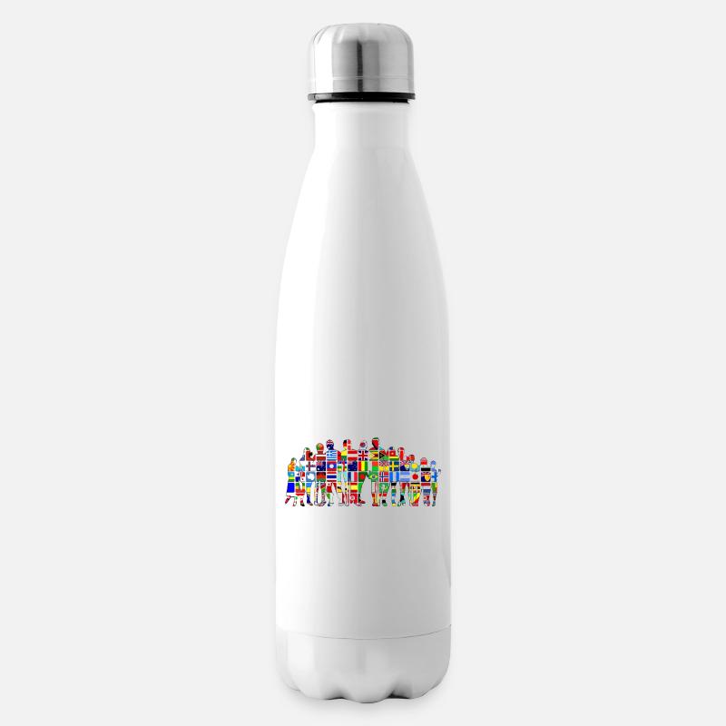Fahnen der Welt - Isolierflasche - Weiß
