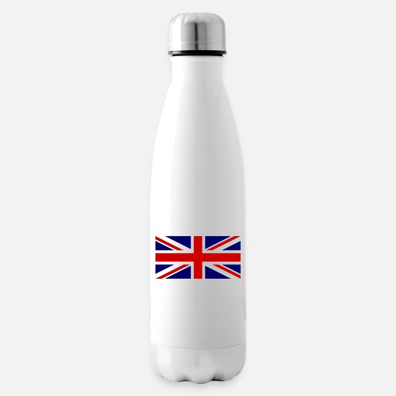 Drapeau de l’Union Jack – Style Pop Art - Bouteille isotherme - blanc