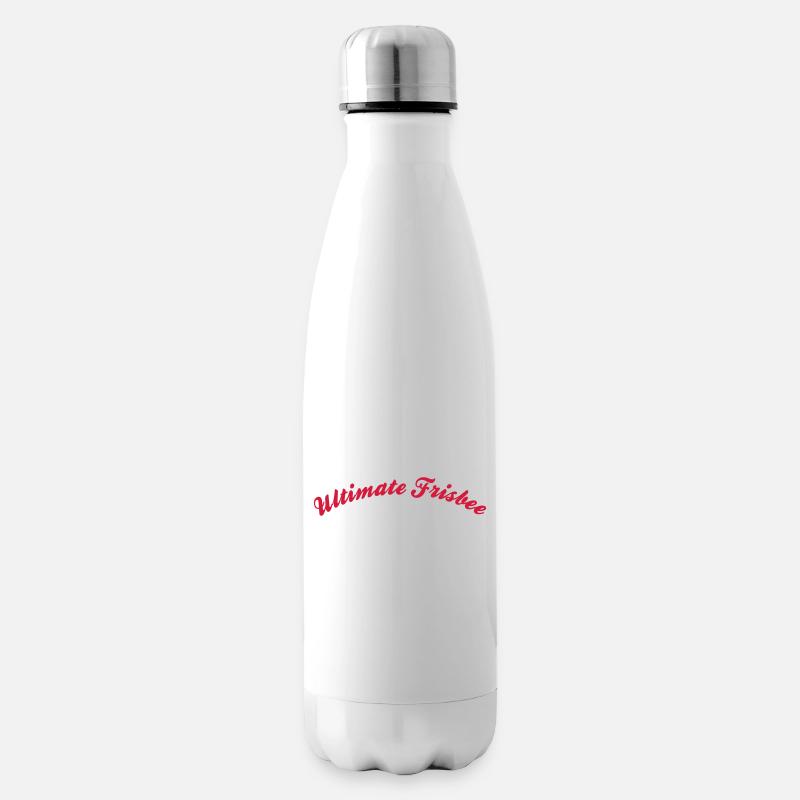 ultimate frisbee cool curved logo - Isolierflasche - Weiß