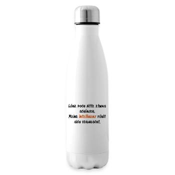 Lüg bitte schlauer - Isolierflasche - Weiß - Rechts