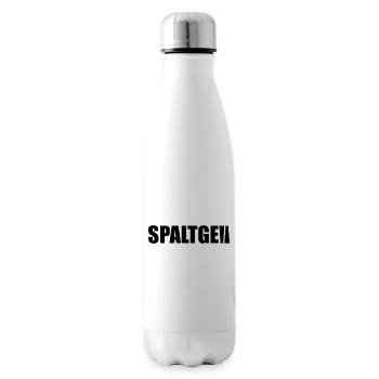 Design "SPALTGEIL": Keil-Stilisiertes "I" und "L" - Isolierflasche - Weiß - Rechts