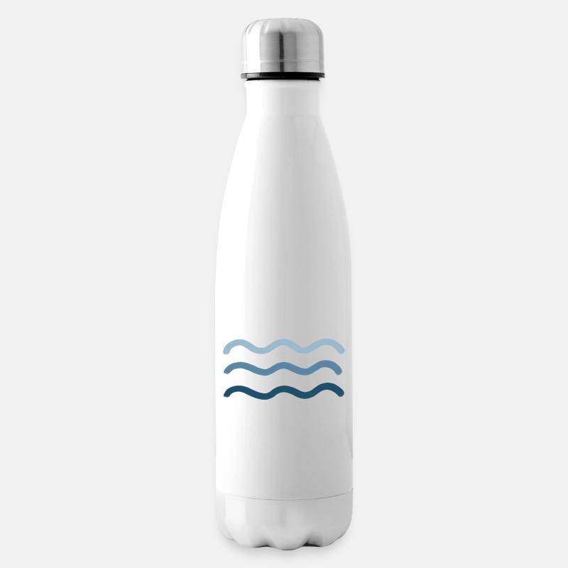 Wellen öl - Isolierflasche - Weiß