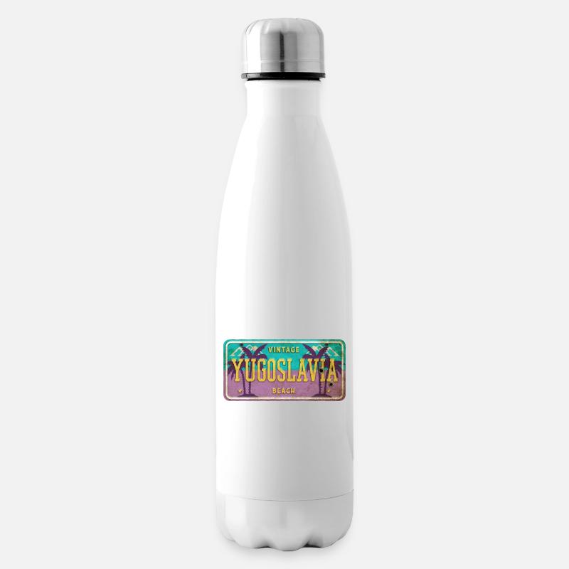 Jugoslawien Vintage Schild - Isolierflasche - Weiß