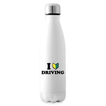 I Wakaba [Heart/Love] Driving - Insulated Water Bottle - white - Right