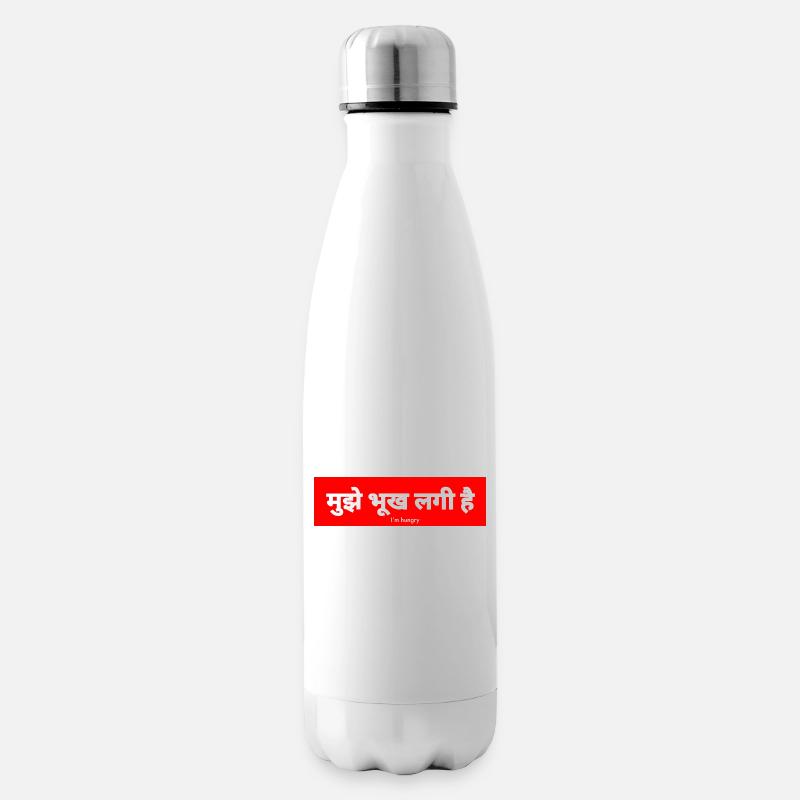 Hindi - Isolierflasche - Weiß