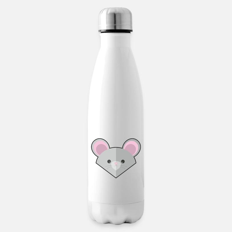 Souris simple mignonne - Bouteille isotherme - blanc