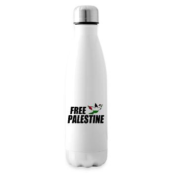 Free palestine - Bouteille isotherme - blanc - Droite