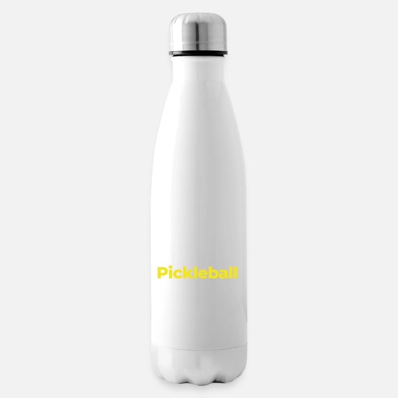 Pickelball Tee, Modern Minimalist - Insulated Water Bottle - white