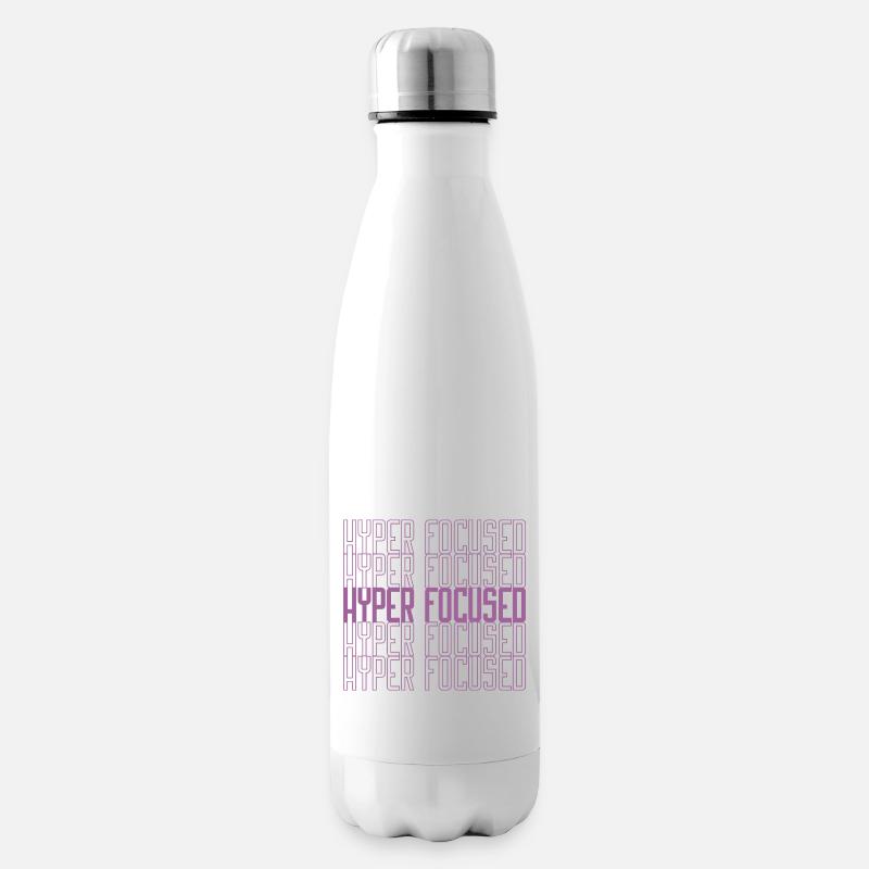 Hyperfocus en rose - Bouteille isotherme - blanc
