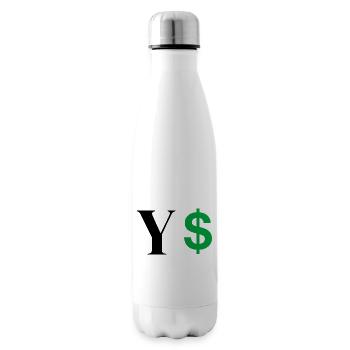 Buchstabe y Dollar - Isolierflasche - Weiß - Rechts