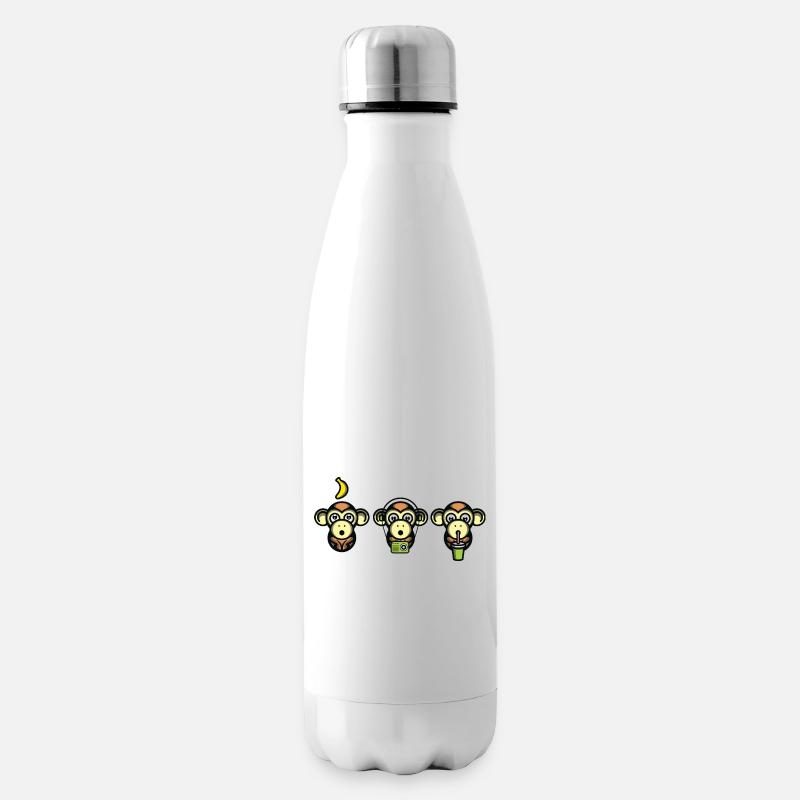 Singes plus sages - Bouteille isotherme - blanc