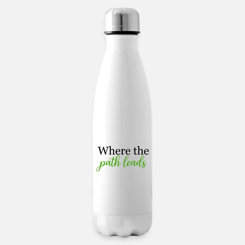 Là où le chemin mène au voyage spontané - Bouteille isotherme - blanc