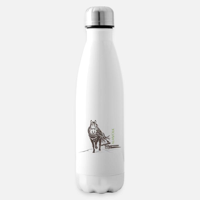 ALMVOLK Haflinger - Isolierflasche - Weiß