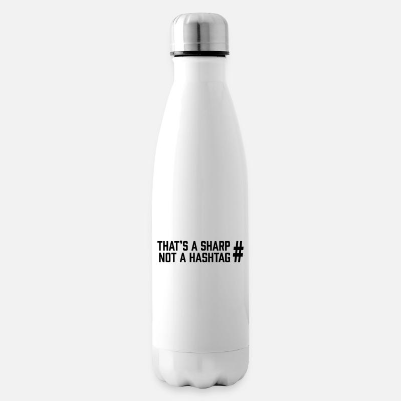 Sharp vs Hashtag - Isolierflasche - Weiß