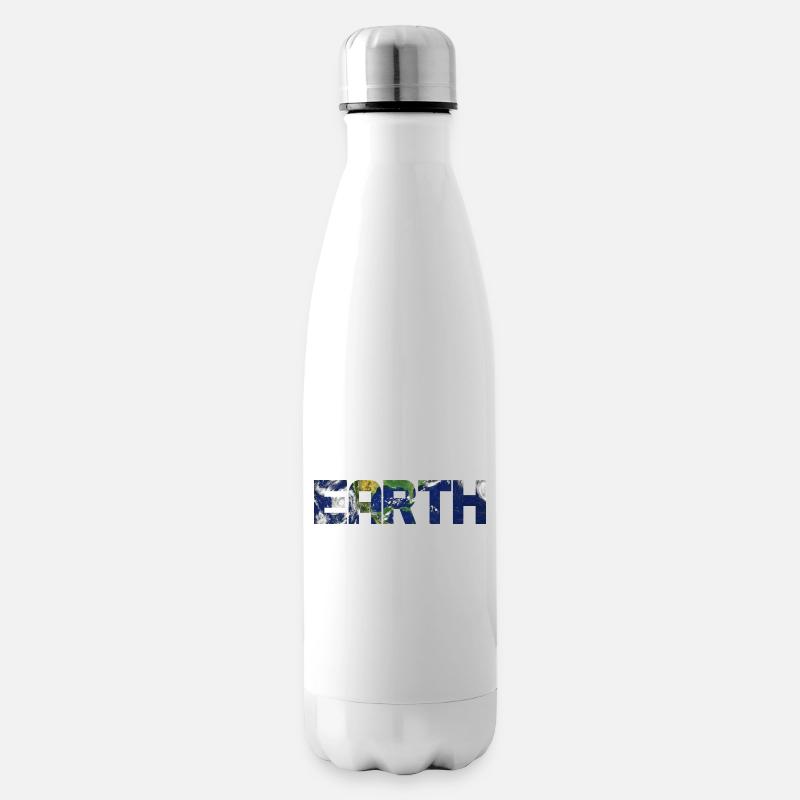 Earth - Erde - Isolierflasche - Weiß