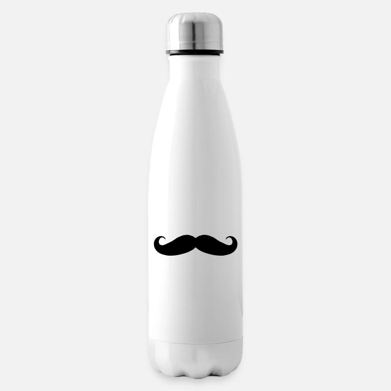 Mustache - Insulated Water Bottle - white