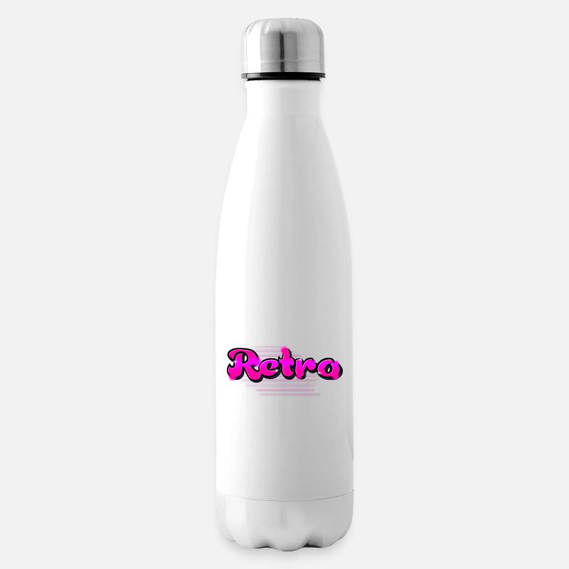 Retro - Isolierflasche - Weiß