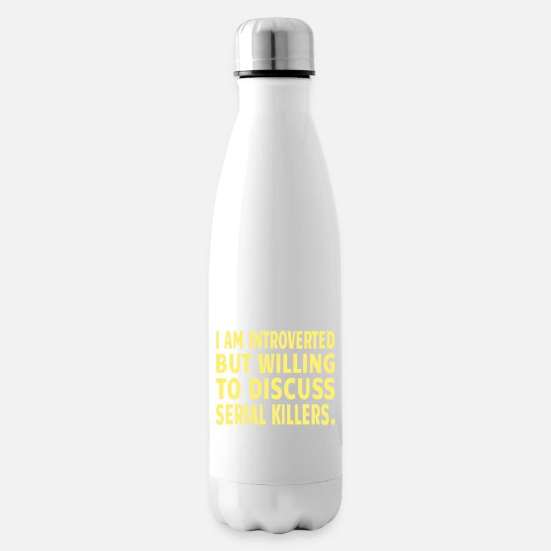 Serial Killer : discussing serial Killer - Isolierflasche - Weiß