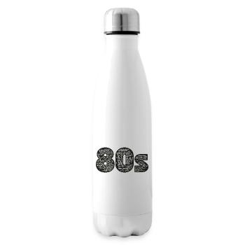 Cloud words 80s white - Insulated Water Bottle - white - Right