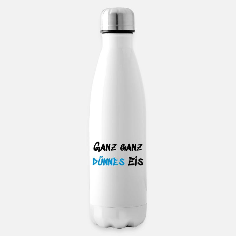 Ganz dünnes Eis - Isolierflasche - Weiß