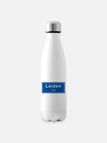 Leiden Ortsschild - Isolierflasche - Weiß