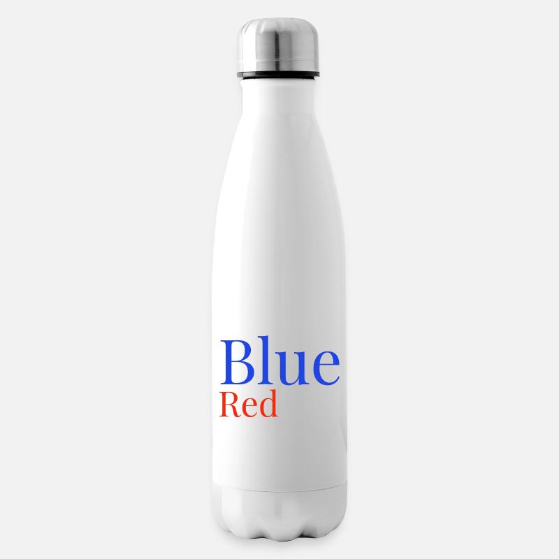 Blue Red color - Isolierflasche - Weiß