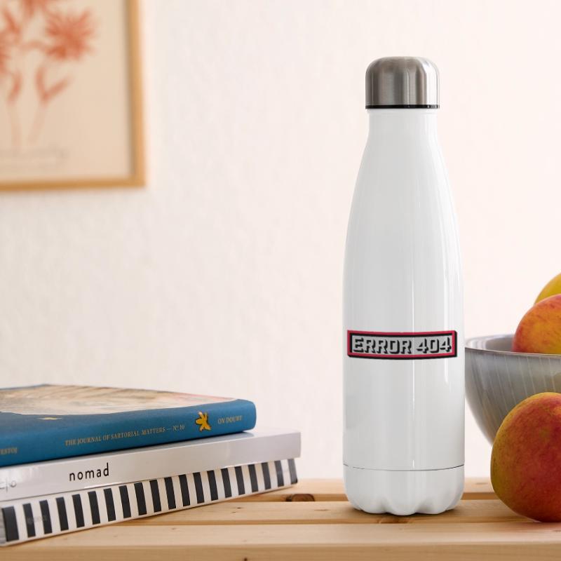 Error 404 Message Computer Insulated Water Bottle