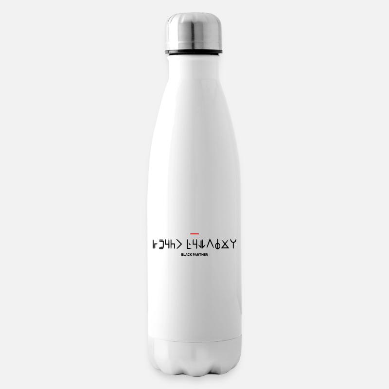 Schwarzer Panther - Isolierflasche - Weiß