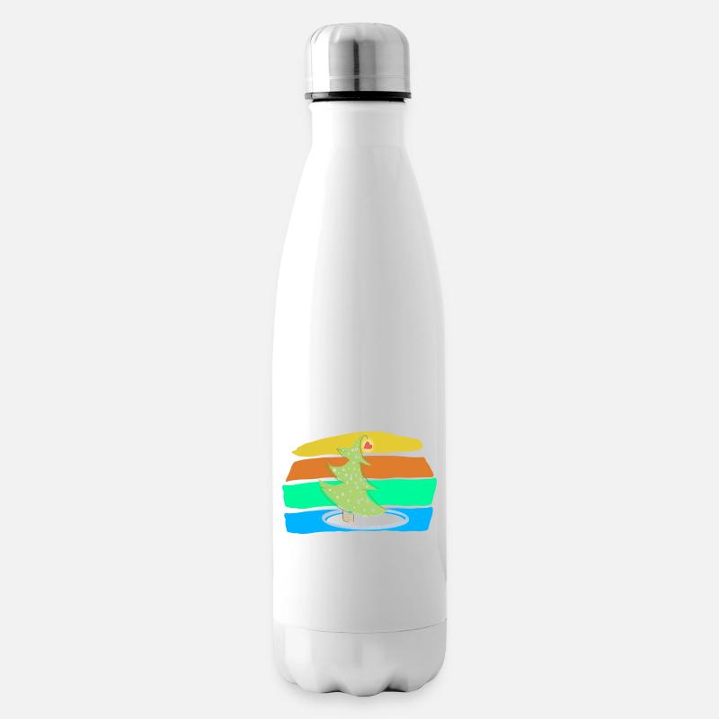 Weihnachtsbaum - Isolierflasche - Weiß
