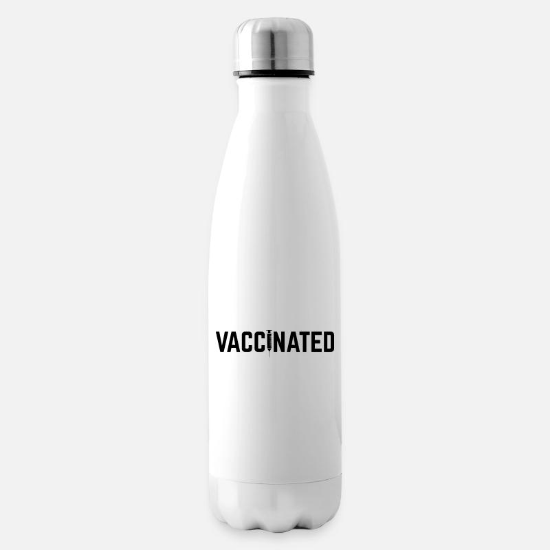 #Vaccinated - Bouteille isotherme - blanc