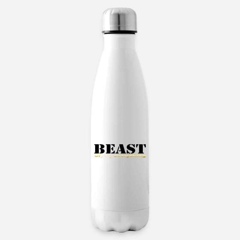 Beast everything black - Insulated Water Bottle - white