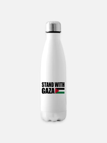 Stand with gaza - Isolierflasche - Weiß