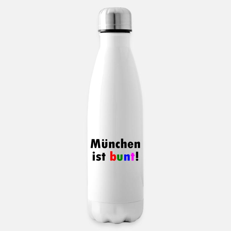 München ist bunt - Isolierflasche - Weiß