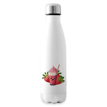 Shake à la fraise - Bouteille isotherme - blanc - Droite