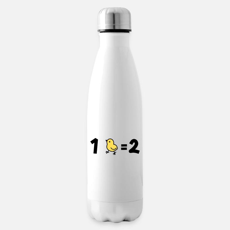 un poussin égal deux - Bouteille isotherme - blanc