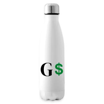Lettre g dollar - Bouteille isotherme - blanc - Droite