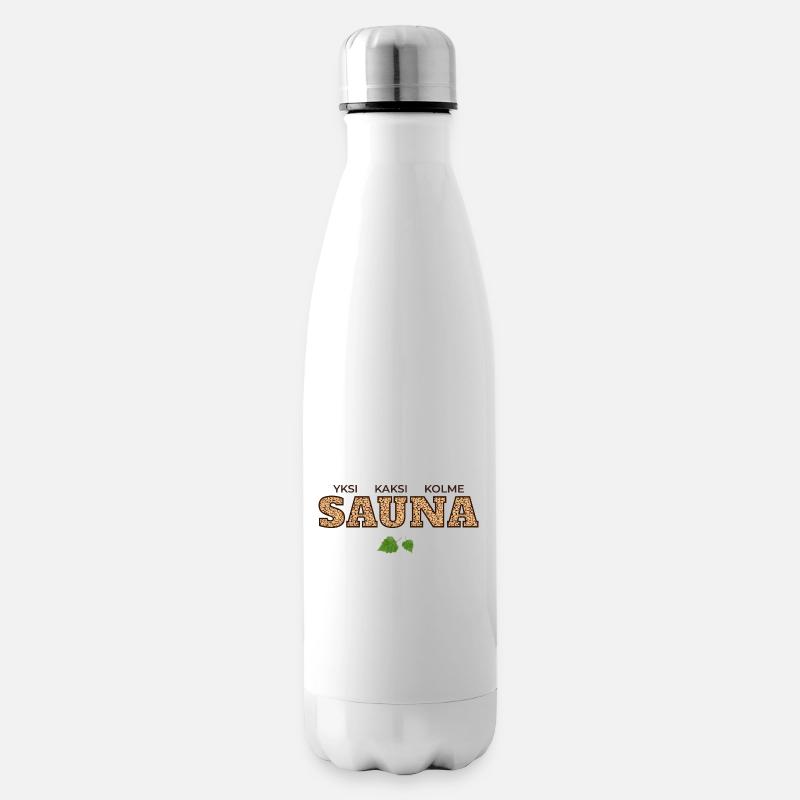 One Two Three Sauna - Insulated Water Bottle - white