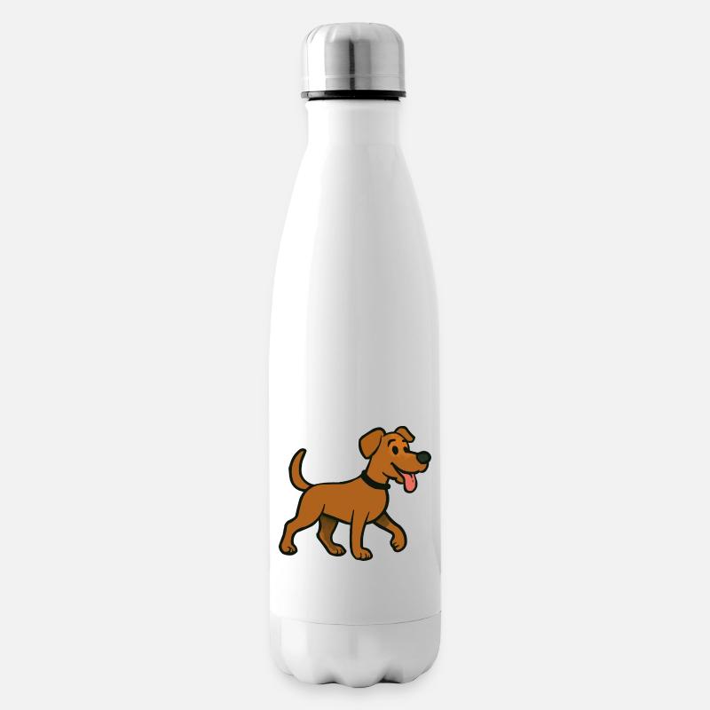hund - Isolierflasche - Weiß