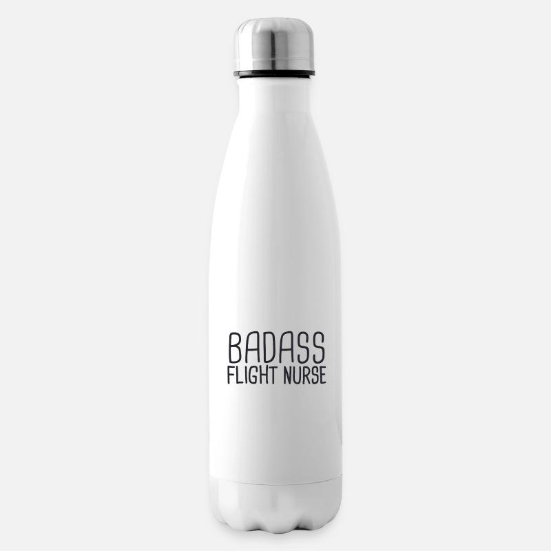 Flight Nurse Badass Luftrettung - Isolierflasche - Weiß