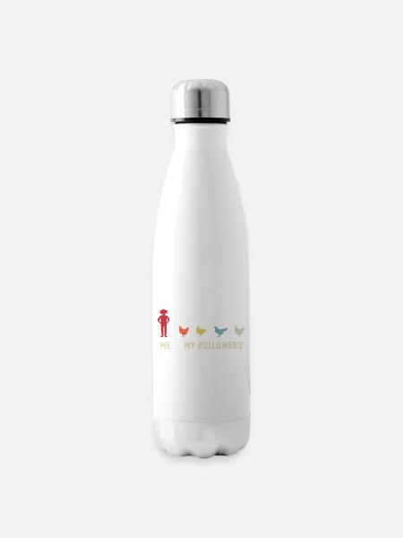 ich meine follower Hühner  - Isolierflasche - Weiß