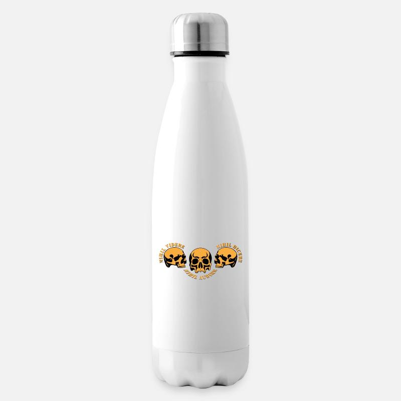 Drei Schädel – Schädel-Trio - Isolierflasche - Weiß