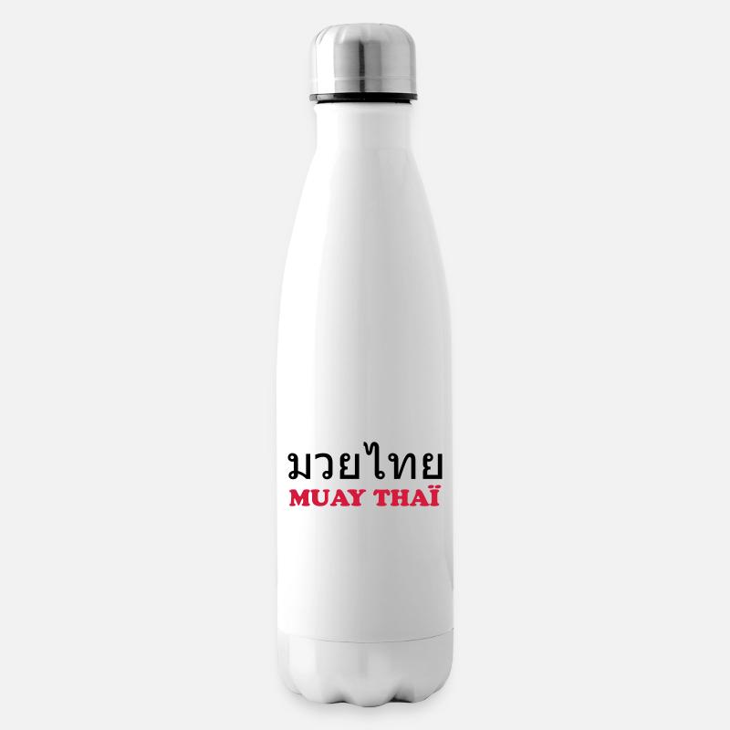 Muay Thai (V) - Isolierflasche - Weiß