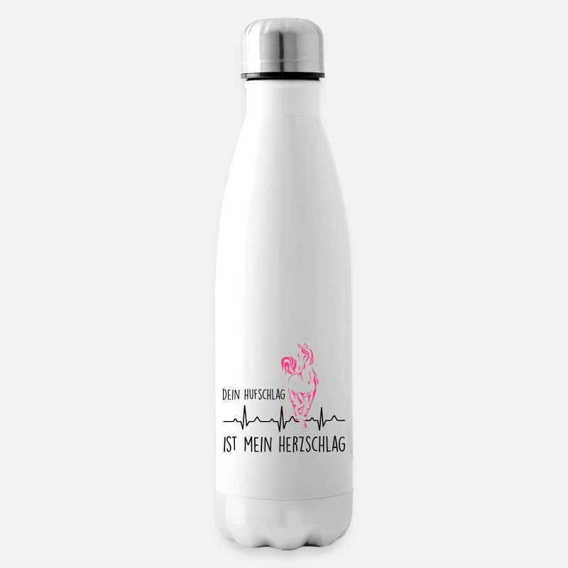 Hufschlag Herz - Isolierflasche - Weiß