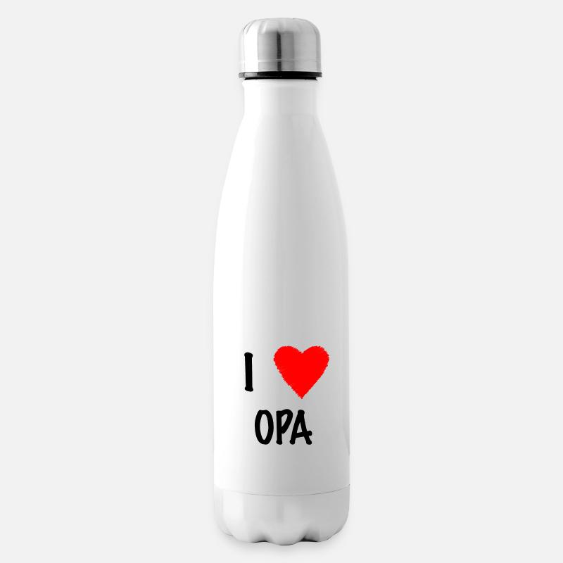 I Love OPA - Isolierflasche - Weiß