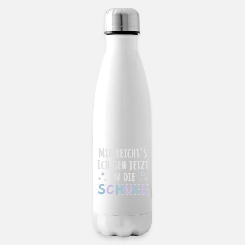 Einschulung Schulanfänger lustiger Spruch - Isolierflasche - Weiß
