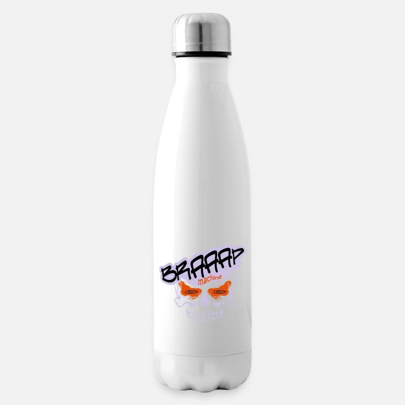 Braaap BIG Skull - Isolierflasche - Weiß