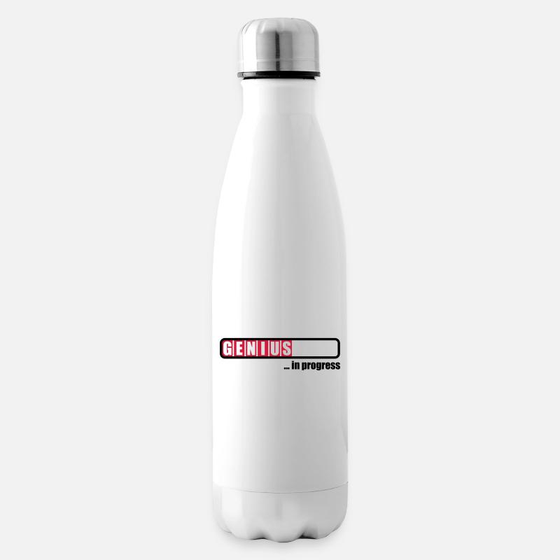Genius in progress - Isolierflasche - Weiß
