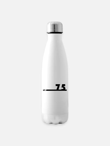 75_Black_Bauhaus93 - Isolierflasche - Weiß