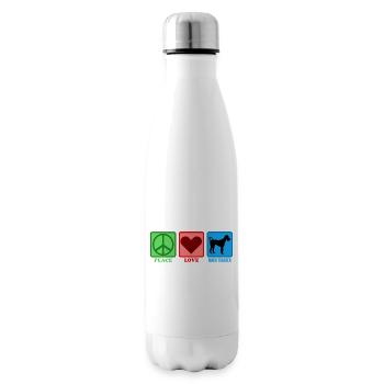 Irish Terrier Dog Peace Love - Insulated Water Bottle - white - Right