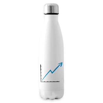 line arrow line upwards earnings ascending - Insulated Water Bottle - white - Right
